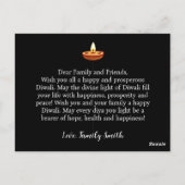 Diwali-Feier Postkarte (Rückseite)