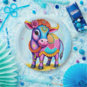 Diwali feiern mit heiligen Kühen in Verkleidung Pappteller (Party)