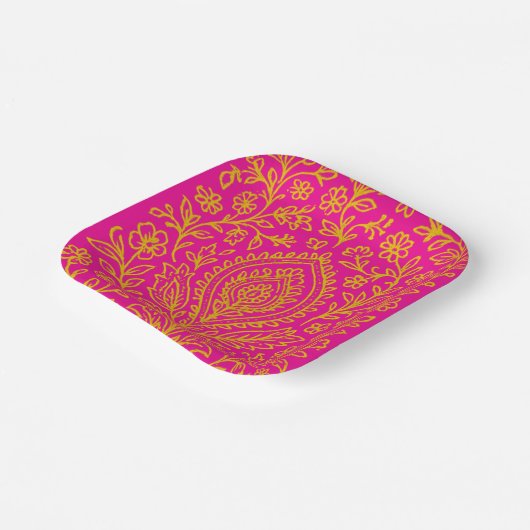 Diwali-Feiern Pappteller (Gewinkelt)