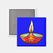 Diwali Festival - Lights Magnet (Vorderseite/Rückseite)