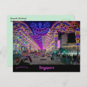 Diwali Festival Little India Singapur Postkarte (Vorne/Hinten)