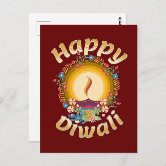 Diwali Festival of Lights Hindu Sikh Jain Postkarte (Vorne/Hinten)