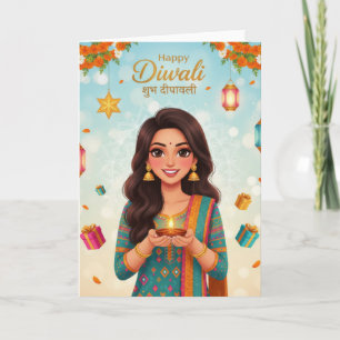 Diwali-Festivalfeier Karte