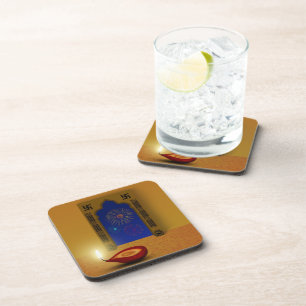 Diwali Feuerwerke - Untersetzer aus Kunststoff