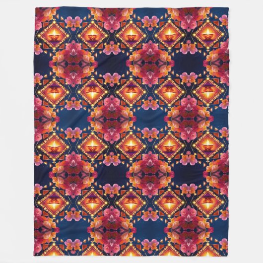 Diwali Fireworks Fleecedecke (Vorderseite)