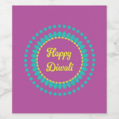 Diwali Flaschenetikett Weinetikett (Einzelnes Label)