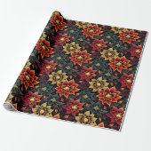Diwali Florals Wrapping Paper Geschenkpapier (Ungerollt)