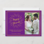 Diwali Foto Grußkarte - Benutzerdefinierte Farbe Karte (Vorderseite)