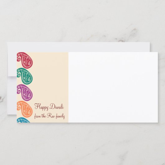 Diwali Fotokarte (Vorderseite)