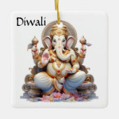 Diwali Ganesha Keramikornament (Vorderseite)