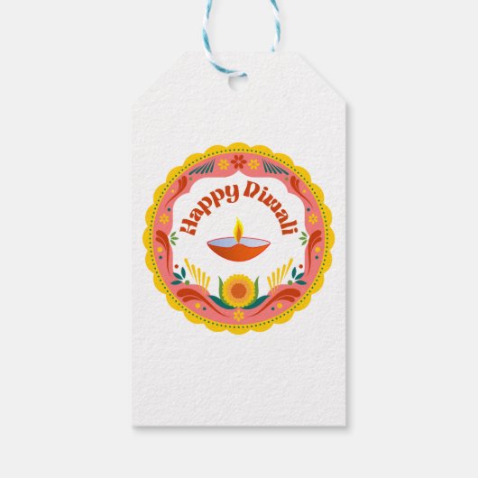 Diwali Gift Tag ( Happy Diwali) Geschenkanhänger (Rückseite)