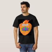 Diwali Glitzer Diya mit Lotus T-Shirt (Vorne ganz)