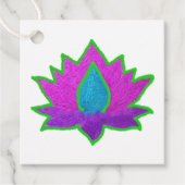 Diwali Glitzer lotus Geschenkanhänger (Vorderseite)