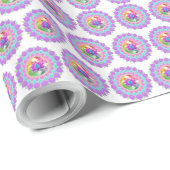 Diwali Glitzer lotus rangoli Geschenkpapier (Rolleneckpunkt)