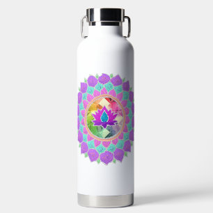 Diwali Glitzer lotus rangoli Trinkflasche