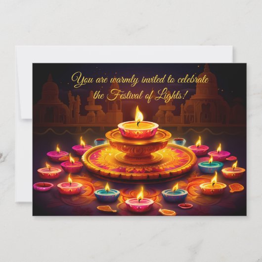 Diwali Glow Einladung (Vorderseite)
