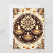 Diwali Gold & Bronze Scrapbook Einladung (Vorderseite)
