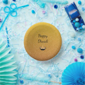 Diwali Gold Glitzer Glam Diya Lamp Flame Pappteller (Party)