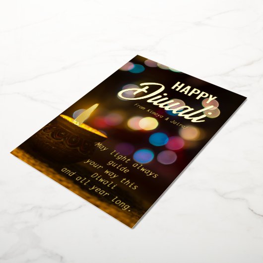 Diwali Greeting Folien Feiertagskarte (Gedreht)