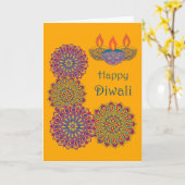 Diwali Greeting - Mandalase Karte (Gelbe Blume)