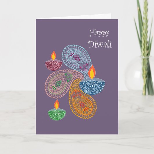 Diwali Greeting - Paisleys Karte (Vorderseite)