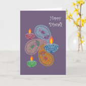 Diwali Greeting - Paisleys Karte (Gelbe Blume)