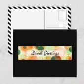 diwali greetings (dark bokeh) postkarte (Vorne/Hinten)