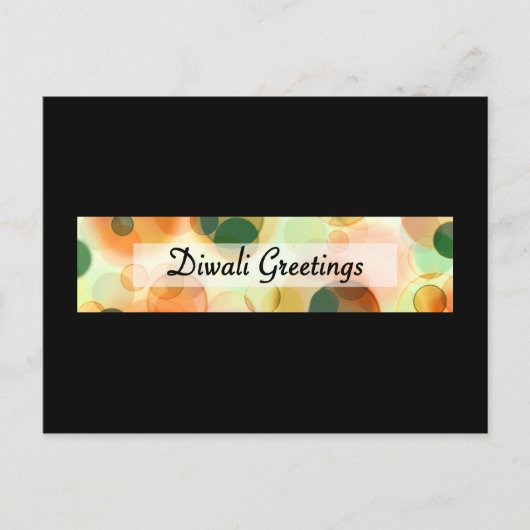 diwali greetings (dark bokeh) postkarte (Vorderseite)