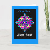 Diwali Gruß-Karte für einen Lehrer Karte (Vorderseite)