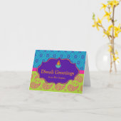 Diwali Gruß-Karte mit editable Text Karte (Gelbe Blume)