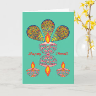 Diwali-Gruß - Lampen Karte