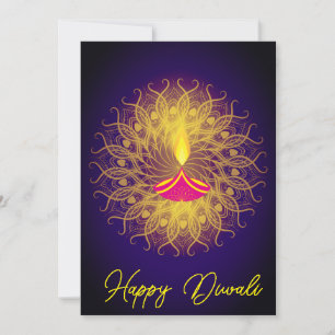 Diwali-Gruß Urlaub Diya-Karte Feiertagskarte