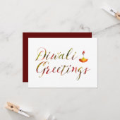 Diwali Grüße bokeh Karte (Vorderseite/Rückseite Beispiel)