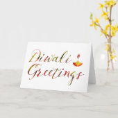 Diwali Grüße bokeh Karte (Gelbe Blume)