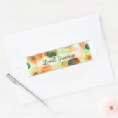 Diwali-Grüße (bokeh) Ovaler Aufkleber (Umschlag)