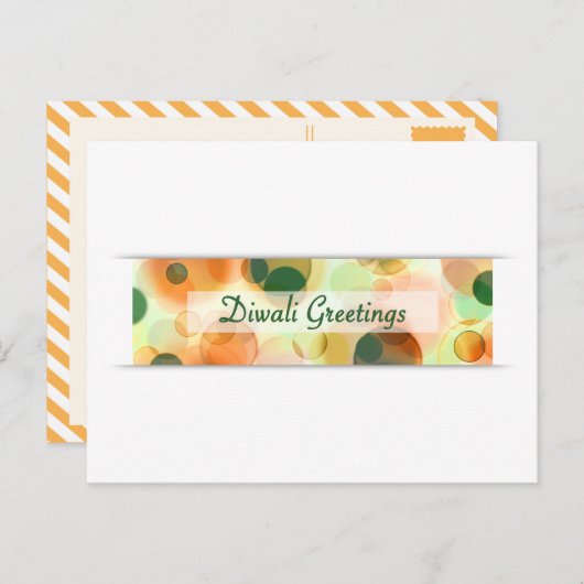 Diwali-Grüße (bokeh) Postkarte (Vorne/Hinten)