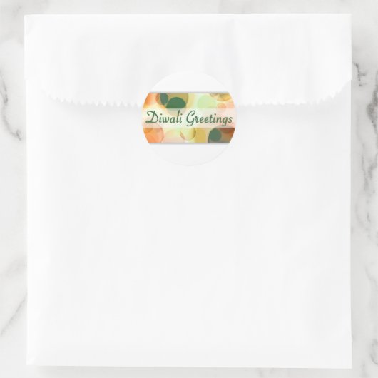 Diwali-Grüße (bokeh) Runder Aufkleber (Tasche)