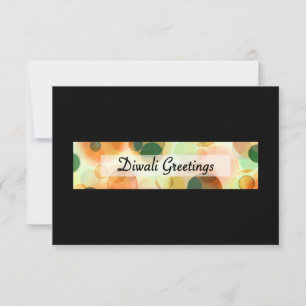Diwali-Grüße (dunkler Bokeh) Karte
