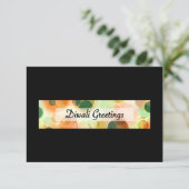 Diwali-Grüße (dunkles Bokke) Karte (Stehend Vorderseite)