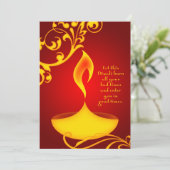 Diwali-Grüße: elegantes Licht Karte (Stehend Vorderseite)