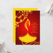 Diwali-Grüße: elegantes Licht Karte (Vorderseite/Rückseite Beispiel)