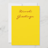 Diwali-Grüße: elegantes Licht Karte (Rückseite)