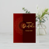 Diwali Grüße Folien Feiertagspostkarte (Stehend vorne)