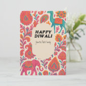 Diwali-Grußkarte Ankündigung (Stehend Vorderseite)