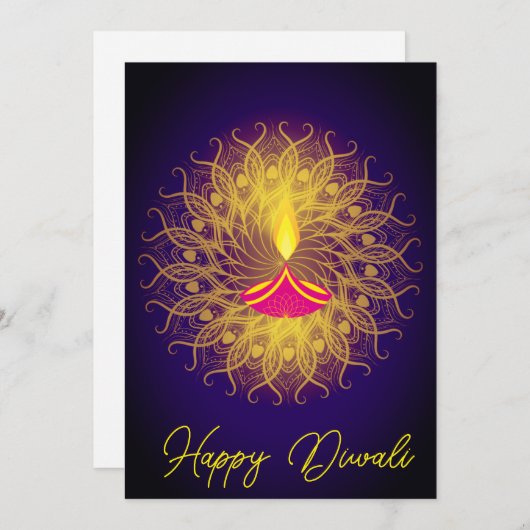 Diwali Grußkarte Feiertagskarte (Vorne/Hinten)