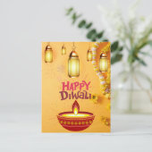 Diwali Grußkarte - Festival der Lichter Postkarte (Stehend Vorderseite)