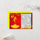 Diwali Grußkarte : hübsches Licht Karte (Vorderseite/Rückseite Beispiel)