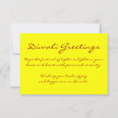 Diwali Grußkarte : hübsches Licht Karte (Rückseite)