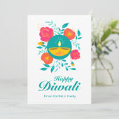 Diwali Grußkarte personalisiert Karte (Stehend Vorderseite)