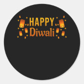 Diwali Happy Diwali Runder Aufkleber (Vorderseite)